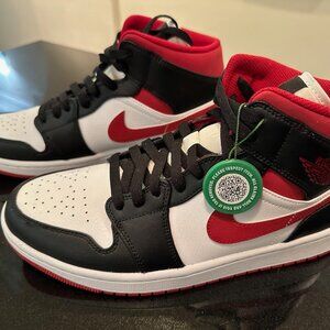 Air Jordan 1 Mid Gym - Red, Black, White